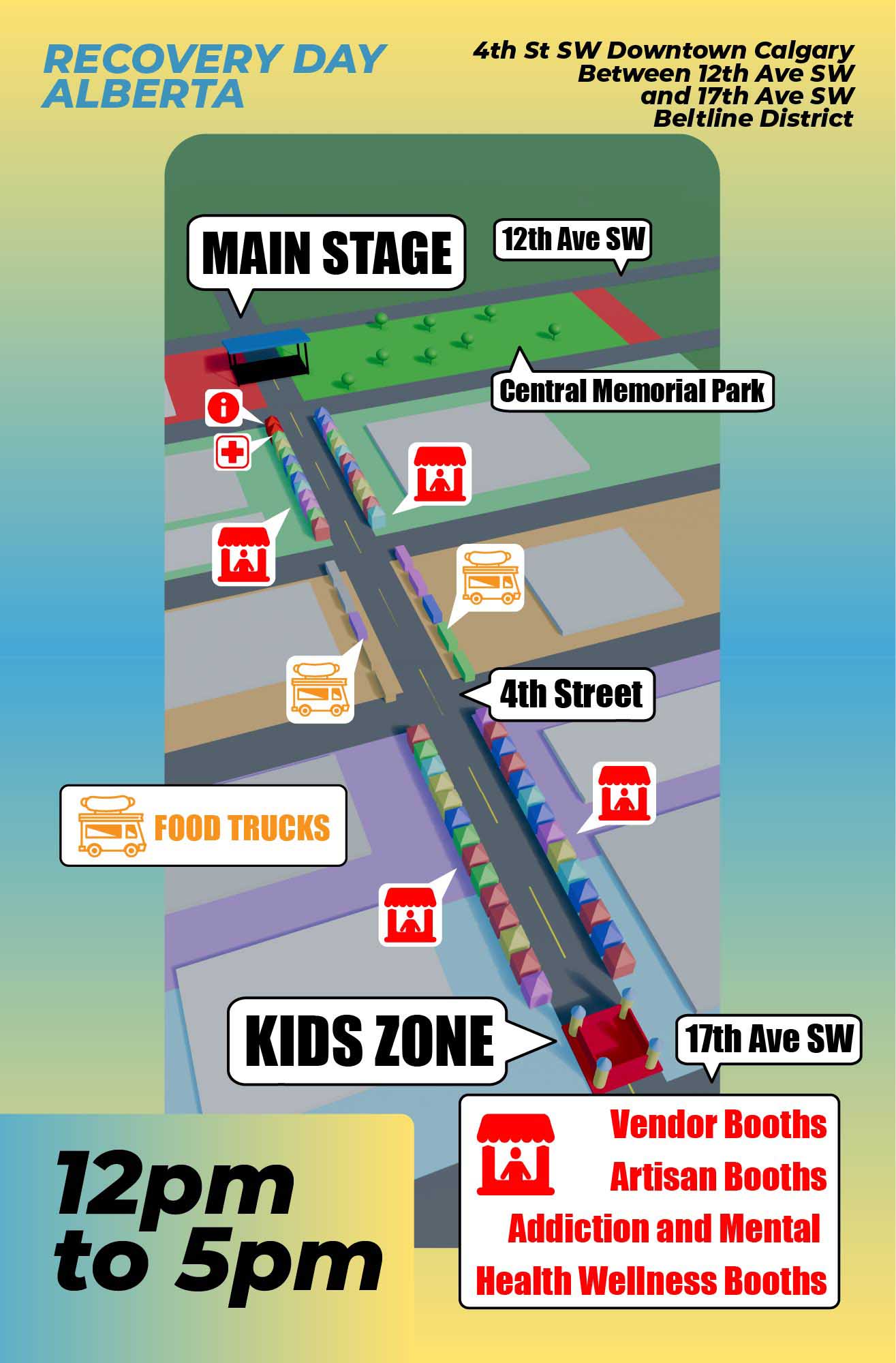 Recovery Day Alberta Festival Map - Venue layout and activity locations